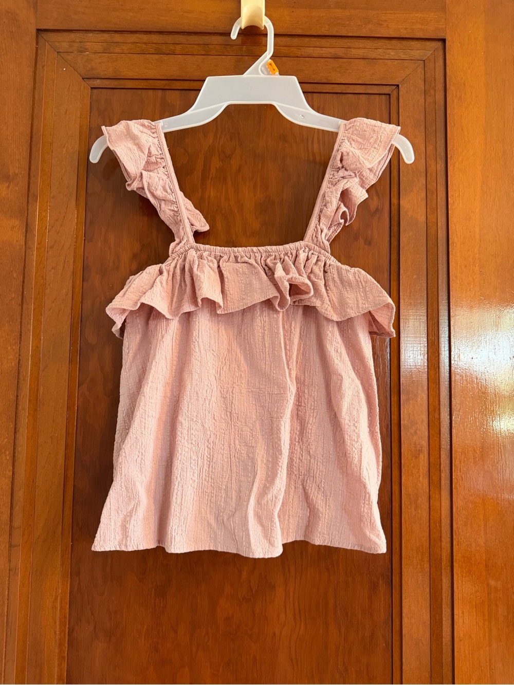 Sienna Sky Mauve Pink Ruffle-Trim Tank
